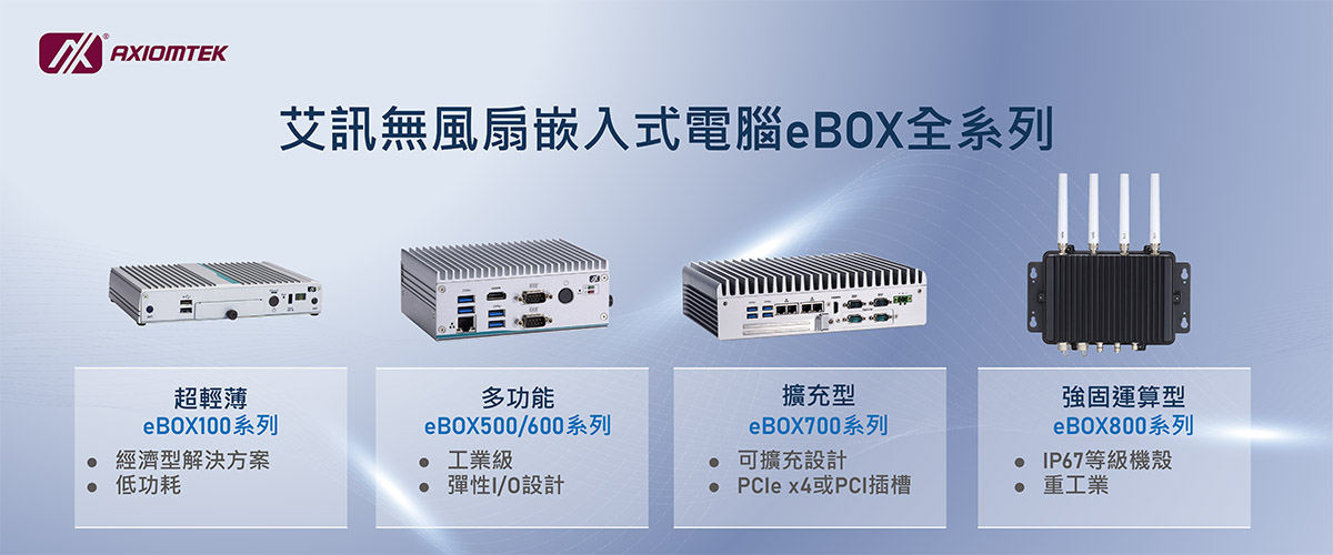 艾訊無風扇嵌入式電腦eBOX全系列支援Hailo-8™邊緣運算人工智慧模組