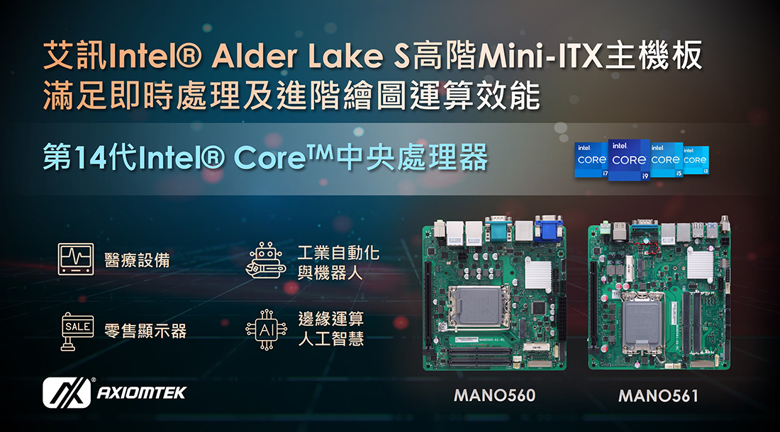 Intel® Alder Lake S高階Mini-ITX主機板滿足即時處理及進階繪圖運算效能