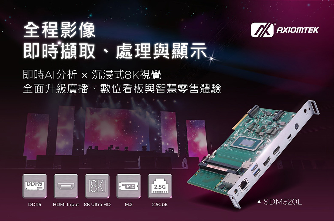 Intel®智能顯示模組SDM520L整合HDMI IN、PoE與AI運算